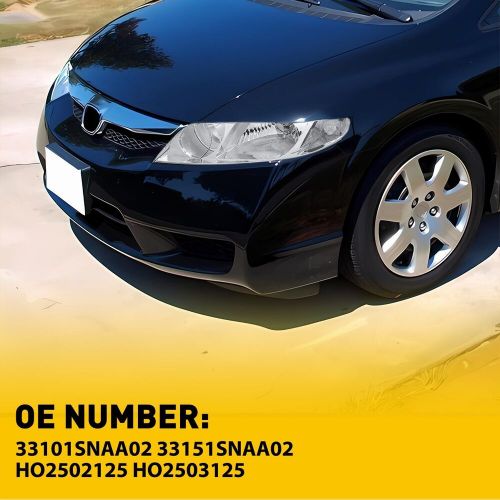 Pair of CRYSTAL CLEAR CORNER HEADLIGHT HEAD LAMP For 2006-2011 HONDA CIVIC SEDAN, US $85.99, image 9