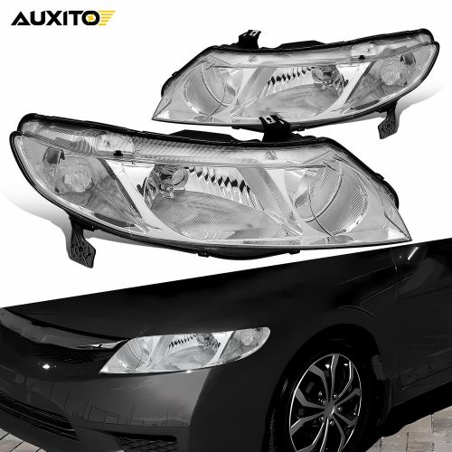 Pair of CRYSTAL CLEAR CORNER HEADLIGHT HEAD LAMP For 2006-2011 HONDA CIVIC SEDAN, US $85.99, image 12