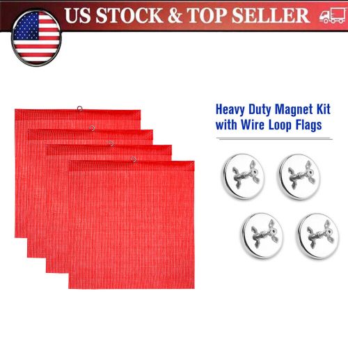 18 x 18 Inch Vinyl Coated Polyester Flag W/ Wire Loop Heavy Duty Magnet Safety, US $46.99, image 12