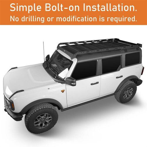 Full Length Roof Rack Cargo Basket Crossbar for 2021-2024 Ford Bronco 4-Door, US $499.89, image 2