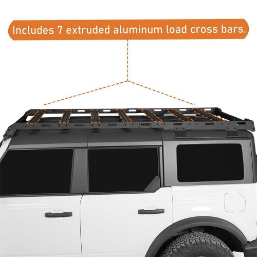 Full Length Roof Rack Cargo Basket Crossbar for 2021-2024 Ford Bronco 4-Door, US $499.89, image 3