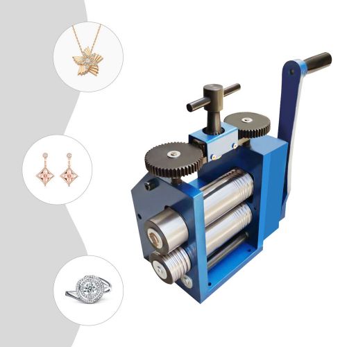 Commercial Rolling Mill Machine Roller Metal Wire Flat Pressed Jewelry Tool 75mm, US $179.82, image 10