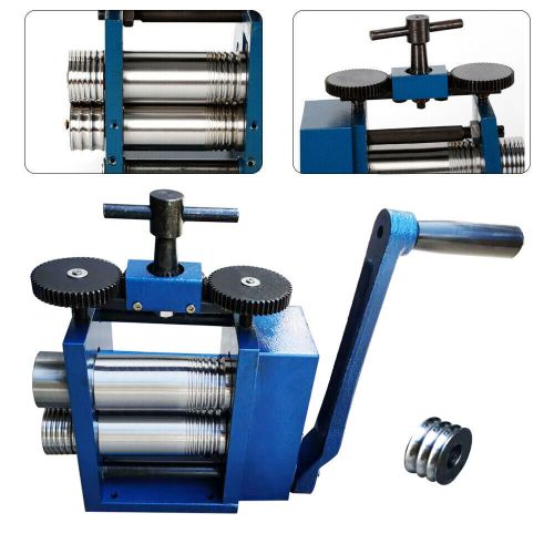 Commercial Rolling Mill Machine Roller Metal Wire Flat Pressed Jewelry Tool 75mm, US $179.82, image 11