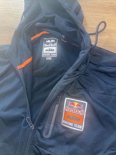 Red bull ktm tacing team hoodie jacket men's xl blue