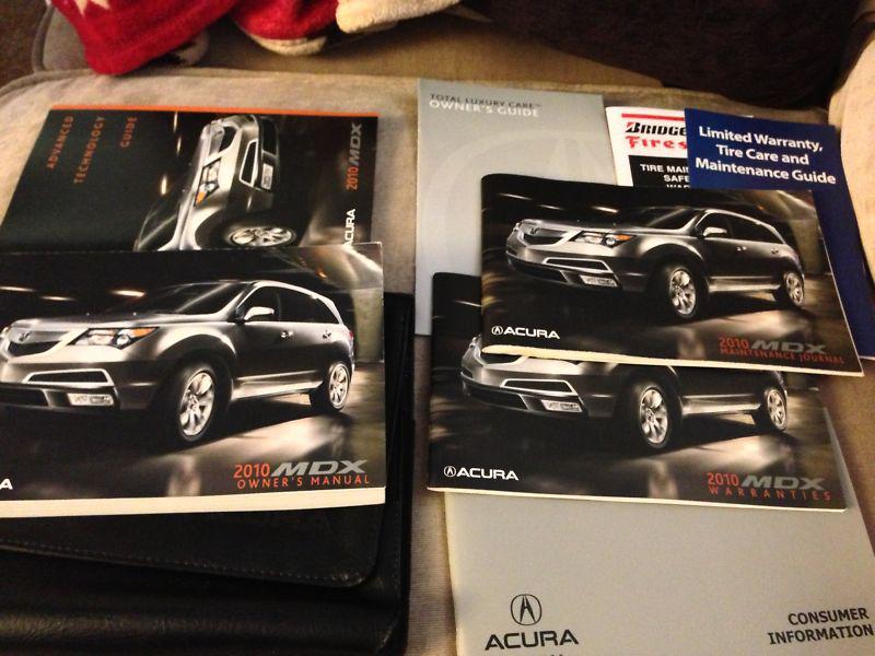 10 2010 acura mdx m d x owners manual set