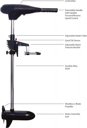 ₩αtεrsиαkε Tracer Transom Mount Trolling Freshwater Motor (54-42-12), US $219.99, image 2