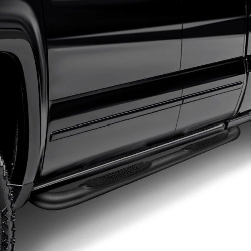 Trailfx a0048b - 3&#034; cab length black round step bars