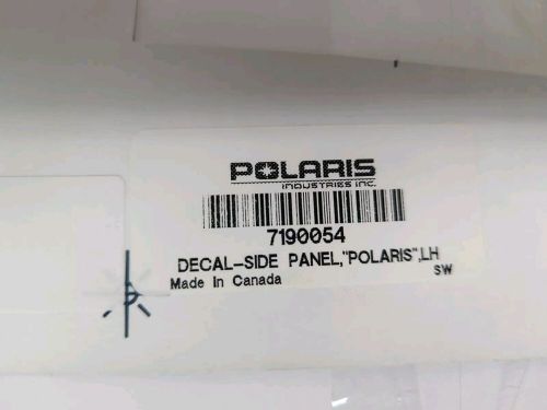 Polaris oem decal-side panel "polaris" script lefthand-7190055