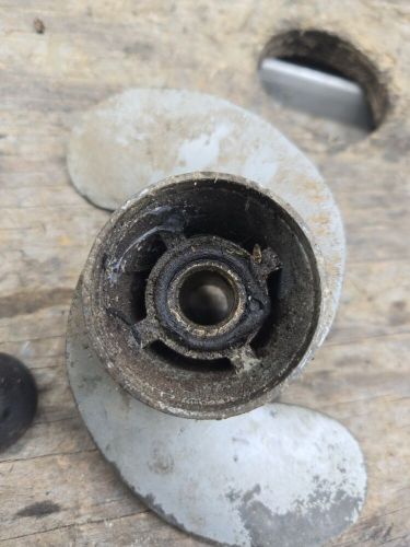 1947 Evinrude 4416 Sportsman 2 HP Outboard Boat Motor Propeller & Prop Nut, US $14.00, image 11