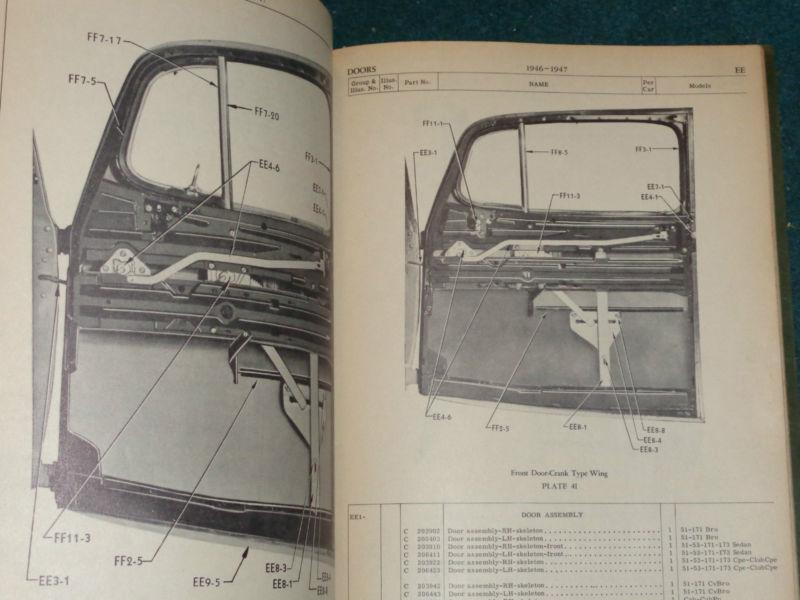 Buy 1946 / 1947 / HUDSON PARTS CATALOG / ORIGINAL BODY & CHASSIS PARTS