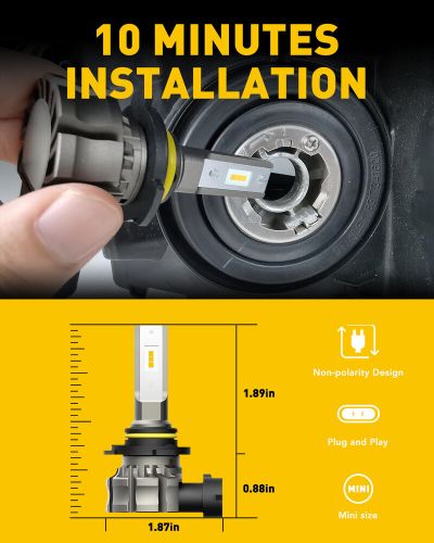 AUXITO 9145 9140 H10 LED Fog Light Bulbs 50W 6000LM 3000K Amber Conversion Kit, US $21.99, image 13