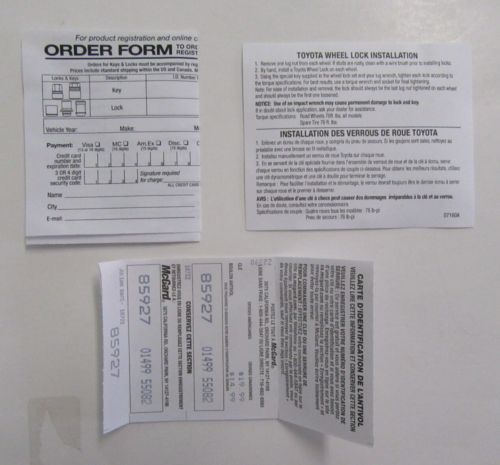 Toyota Wheel Locks Chrome Corolla Camry McGard 046155 85927 18722 01499 55082, C $14.99, image 29