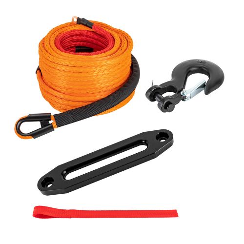 3/8" 100 FT Synthetic Winch Rope Winch Line Cable Rope with Winch Hook Fairleads, US $71.09, image 12