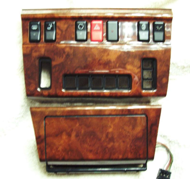 1986-1995 mercedes,w124,e320/, dash burl wood switch panel and ash tray,