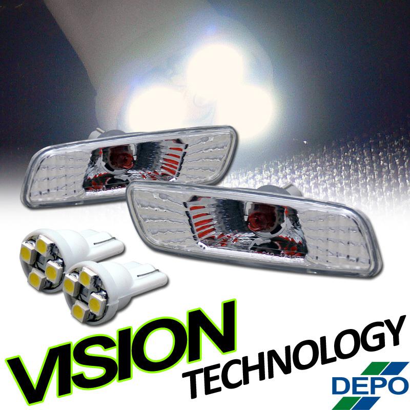 Depo 98-05 gs300/gs400/gs430/is300/ls400 clear side marker lights+4-smd led bulb