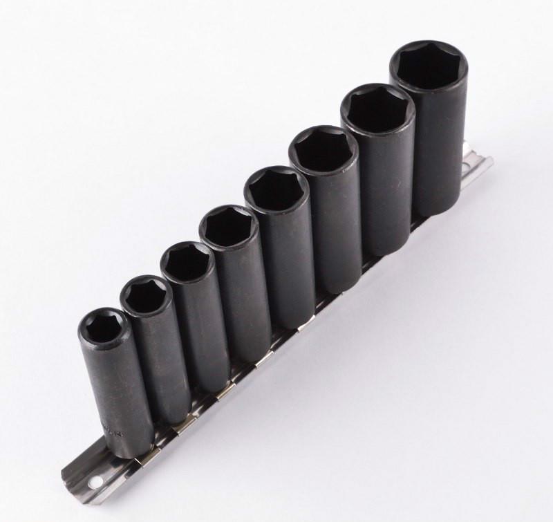 Deep air impact socket set mm 9pc 3/8" drive automotive shop tools wholesale