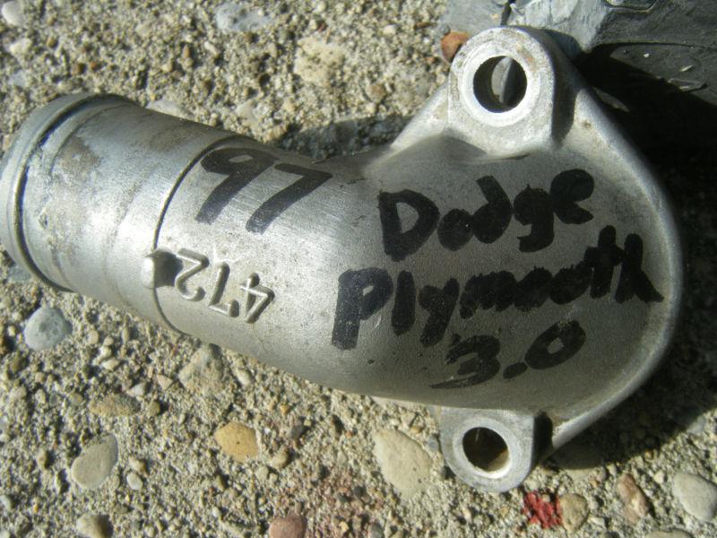 1994 95 96 97 PLYMOUTH VOYAGER Dodge3.0L THERMOSTAT HOUSING COVER Water outlet, US $8.50, image 3