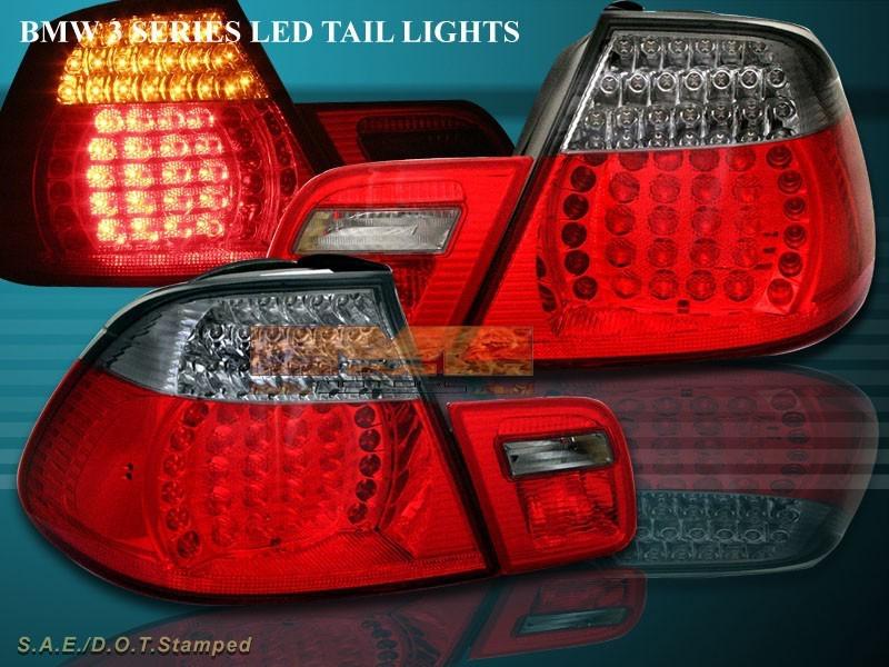 Buy 2000 2001 2002 2003 BMW E46 CONVERTIBLE LED TAIL LIGHTS LAMPS RED