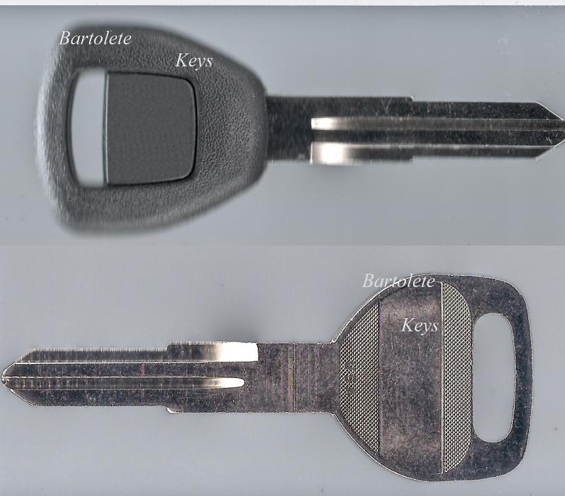 Transponder key blank fits acura *