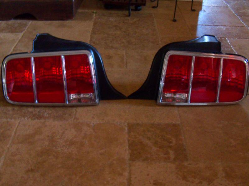 Ford mustang rear lights with chrome bezels