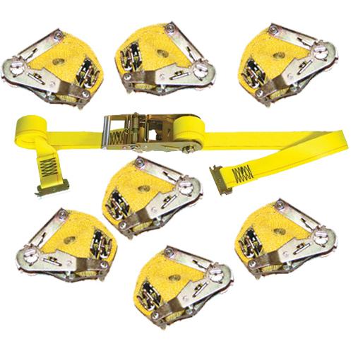 Buy 8 Heavy Duty Cargo Ratchet Straps, 2" x 12' Cargo Control Straps in