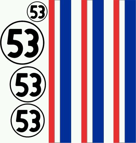 Auth herbie the love bug decal sticker golf cart kit fast shipping