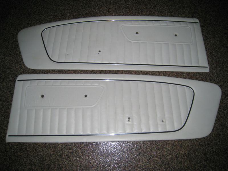 1964 1965 ford mustang standard door panels white
