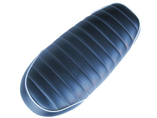 Yamaha sr400 sr500 seat complete “black” white trim & white stripe