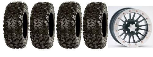 Itp sd dual beadlock 14" wheels 27" rip saw r/t tires can-am commander maverick