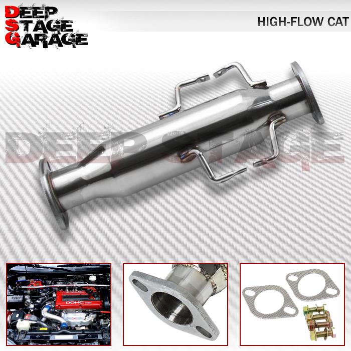 Racing high flow cat down/test pipe exhaust converter 95-99 mit eclipse turbo