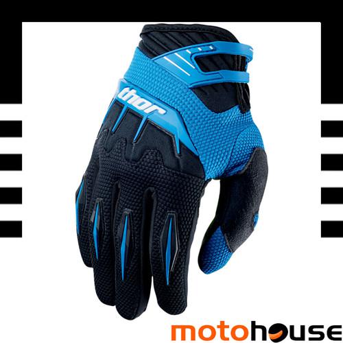 Thor youth 2014 spectrum gloves mx offroad dirt motocross blue black 