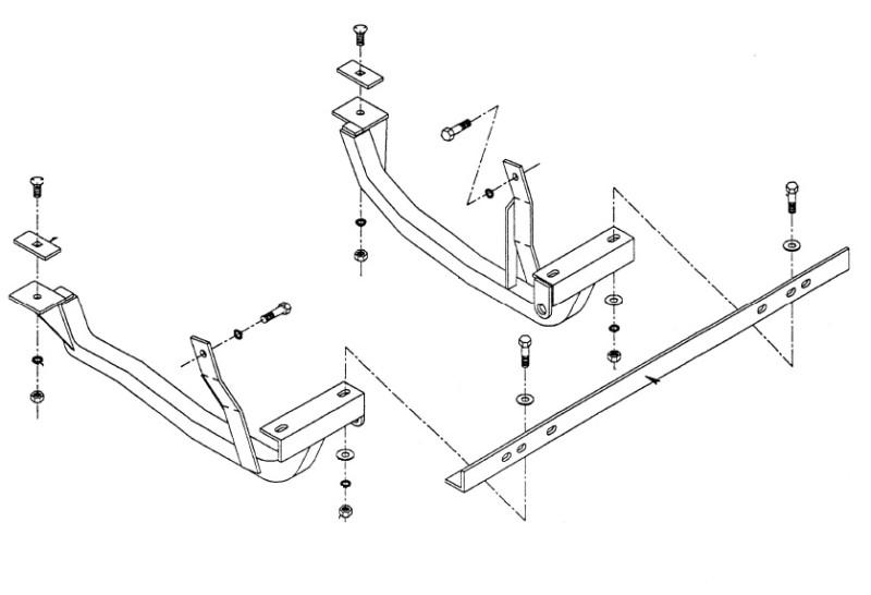 Blue ox dm7110 base plate for eagle vision 4 door 93