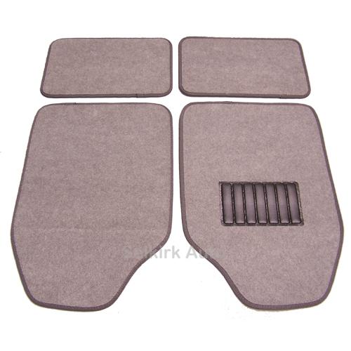 Buy Set 4pc Light Gray SemiCustom Carpet Floor Mats Front, Rear