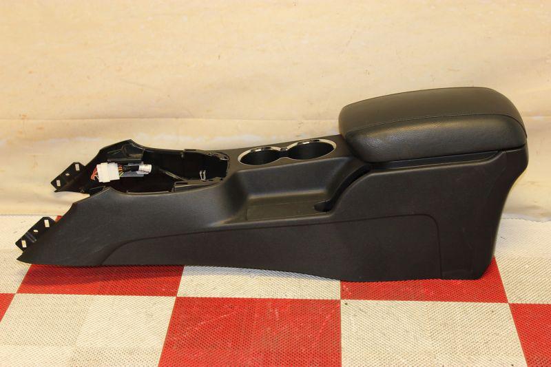 09-12 genisis coupe center console & black leather armrest lid usb aux input oem