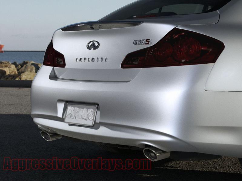 Infiniti g37 sedan smoked taillight overlays tint film tails