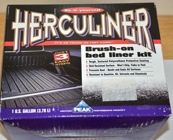 Herculiner black gallon kit dyi truck roll on or spray bedliner hcl1b8 nib 