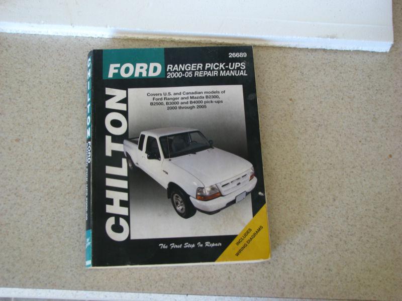  chilton 2000 to 2005 ford ranger repair manuel