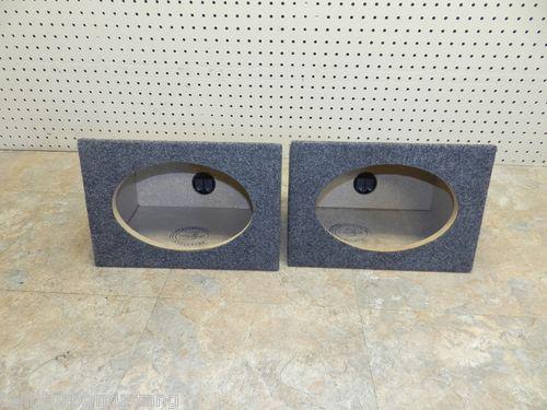 6 x 9" inch speaker boxes box pair nice 