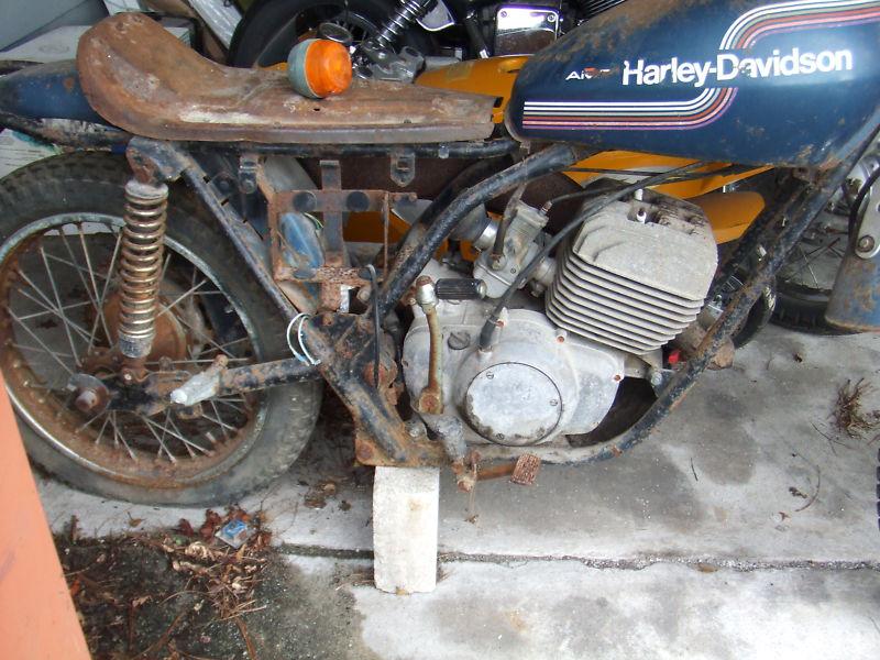 1974 SX 175 Harley Davidson Enduro Parts Bike with original tires on it., US $500.00, image 2