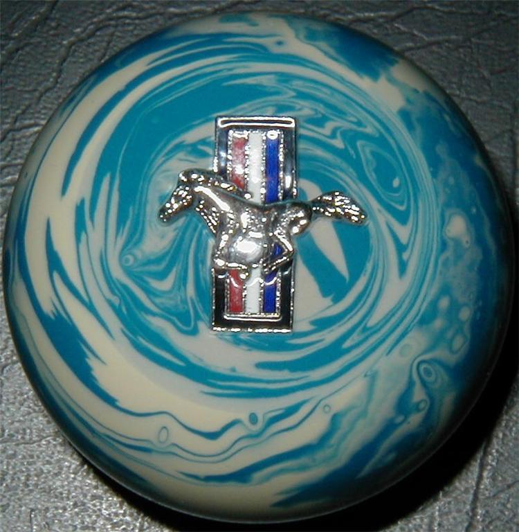Blue white marble mustang rwb shift knob ford shelby mach 1 302 boss cobra jet