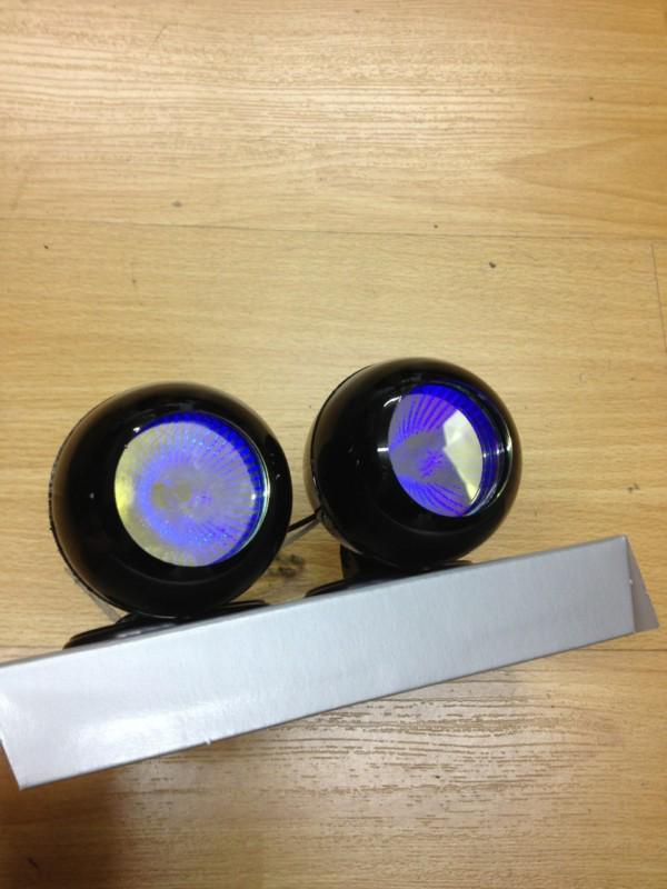 High powered halogen lamp 2 pcs 12v mode lamp neon beam black housing