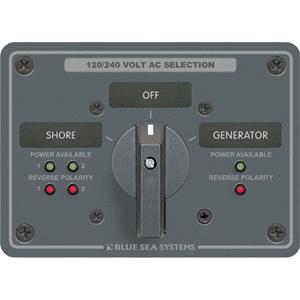 Brand new - blue sea ac rotary switch panel 65 ampere 2 positions + off, 4 pole