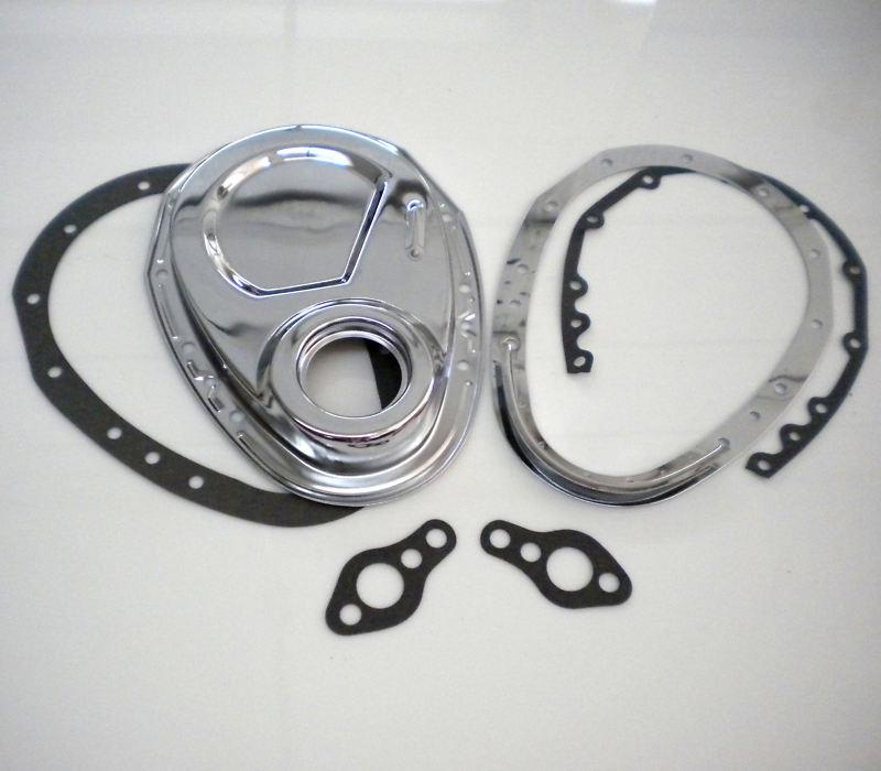 Buy Chrome Small Block Chevy 2 Piece Timing Chain Cover fits 283 327