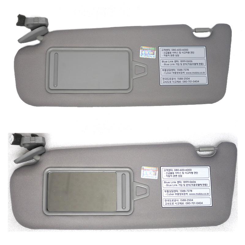 Oem genuine parts interior sun visor (left,gray) for hyundai 2007-2013 veracruze