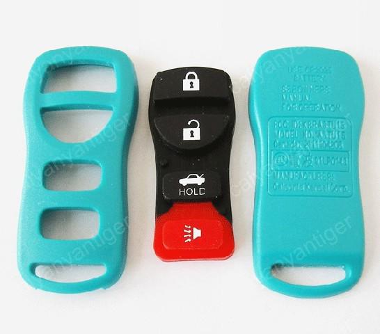 Green Blank Replacement Remote key Case Shell FOB Refit Nissan 4 Buttons Key, US $4.08, image 2