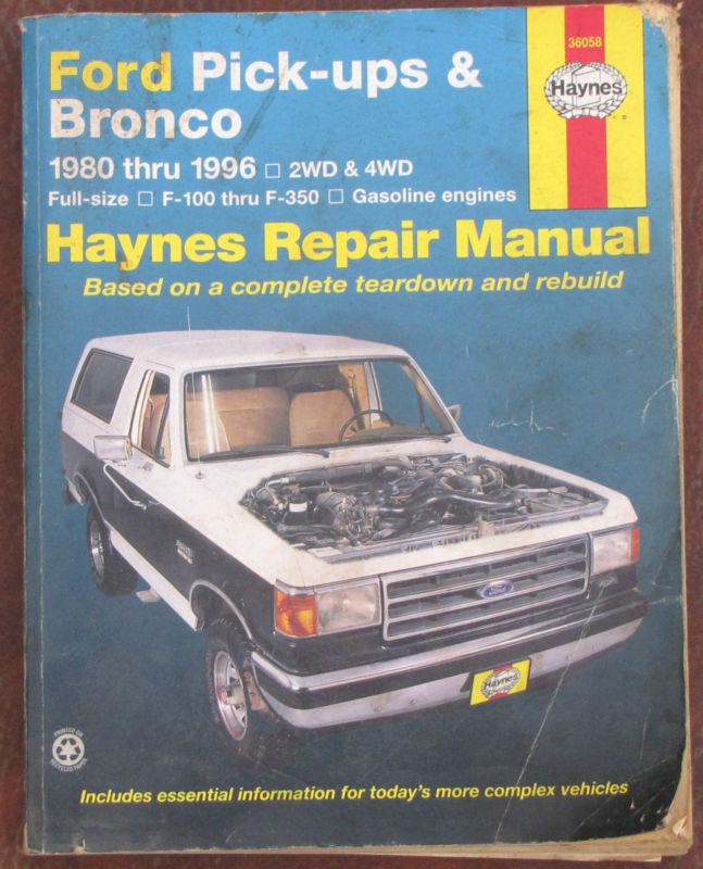 Buy Ford Pickups and Bronco Haynes Publications 36058 Repair Manual