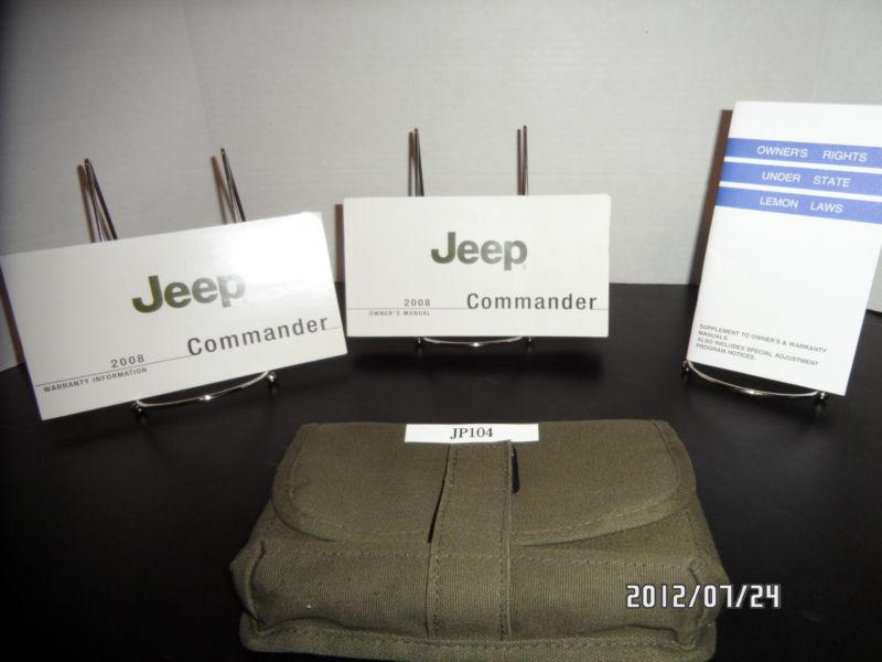 2008 jeep commander oem owners manual--fast free shipping to all 50 states