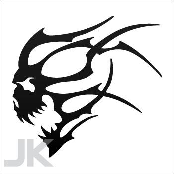 Decal sticker skull skulls blood death evil terror l 0502 abfac