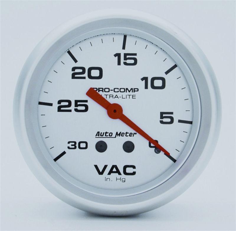 Auto meter 4484 ultra-lite vacuum 0-30" hg 2 analog gauges -  atm4484