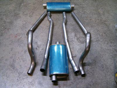 64 65 66 67 68 69 70 mustang dual exhaust  2" stainless w/ h-pipe